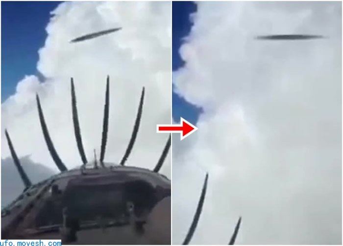 两个UFO从私人飞机前高速飞过