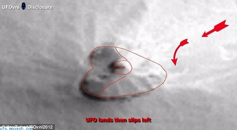 网友发现火星上的神秘图腾酷似被掩盖的飞碟形状的UFO！