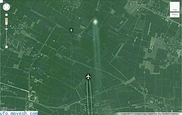  盘点谷歌地图上的神秘UFO